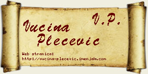 Vucina Plećević vizit kartica